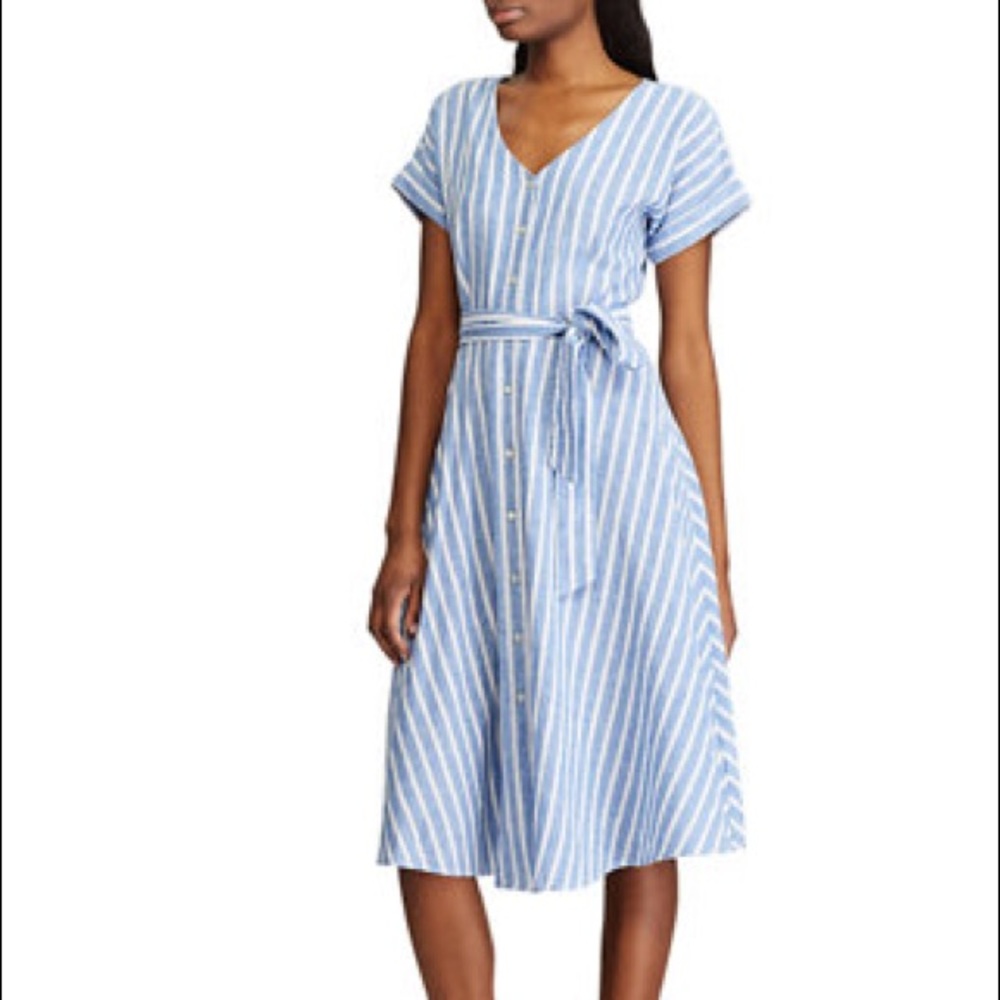 CHAPS Women's Button Front Day Dress S